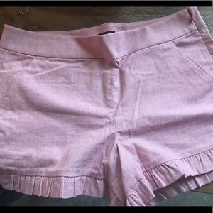 Loft pink ruffle shorts